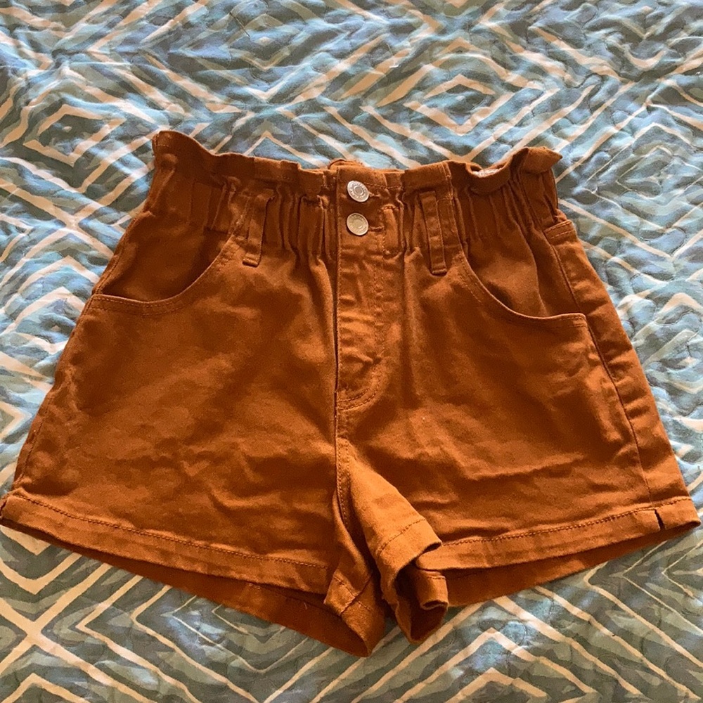 wild fable brown paper bag high rise shorts
